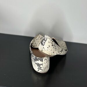 White snake skin flats